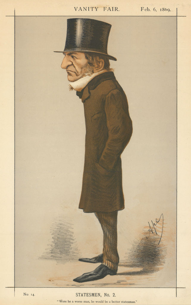 VANITY FAIR SPY CARTOON William Gladstone 'Were he a worse man, he would…' 1869