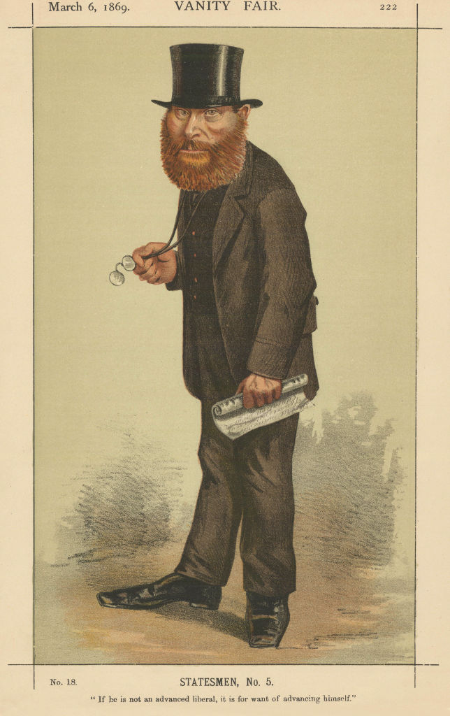 VANITY FAIR SPY CARTOON William Edward Forster 'If he is not an advanced…' 1869
