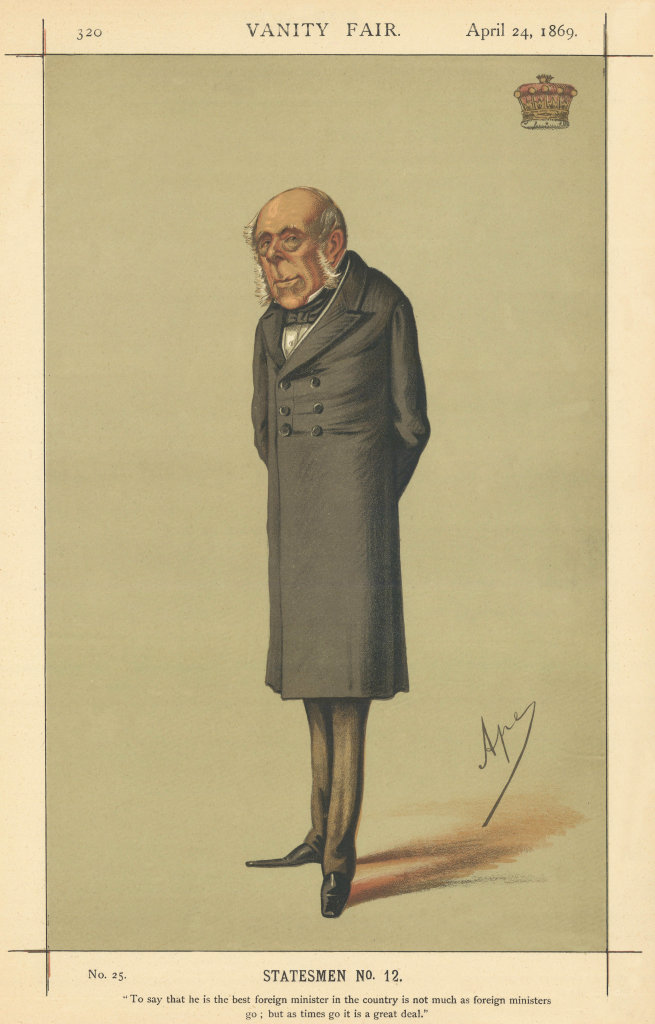 VANITY FAIR SPY CARTOON George Villiers '…he is the best Foreign Minister…' 1869