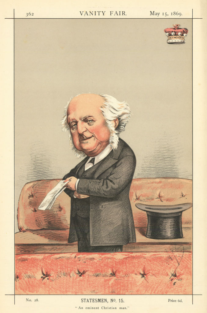 VANITY FAIR SPY CARTOON Lord Westbury 'An eminent Christian man' Law. Ape 1869