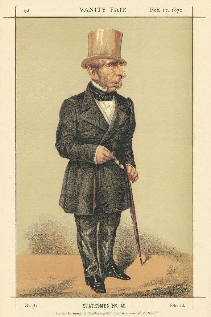 VANITY FAIR SPY CARTOON John Pakington 'Chairman of the Quarter Sessions…' 1870