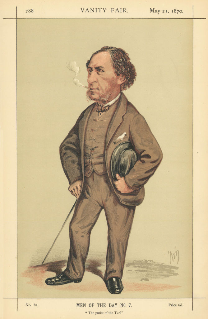 VANITY FAIR SPY CARTOON Sir Joseph Hawley 'The purist of the Turf' Racing 1870