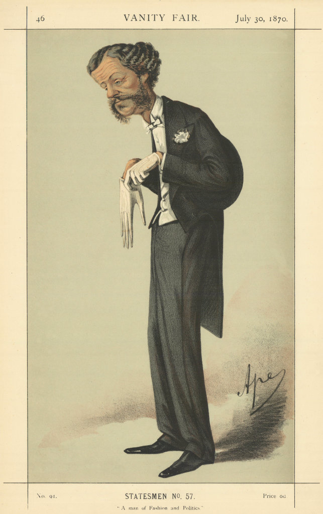 VANITY FAIR SPY CARTOON Lord Henry Lennox 'A man of Fashion & Politics' 1870