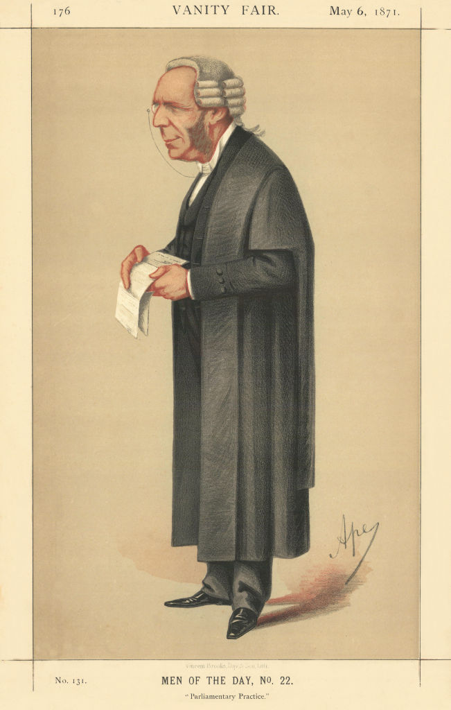 Associate Product VANITY FAIR SPY CARTOON Sir Thomas Erskine May 'Parliamentary Practice' 1871