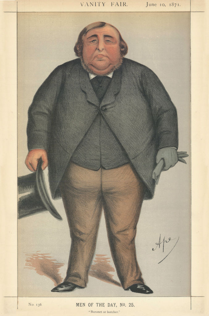 VANITY FAIR SPY CARTOON Arthur Orton/Roger Tichborne 'Baronet or butcher' 1871