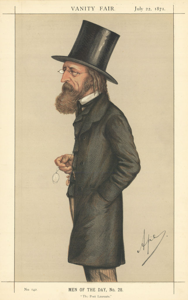VANITY FAIR SPY CARTOON Alfred, Lord Tennyson 'The Poet Laureate'. Ape 1871