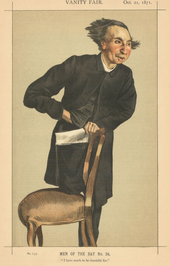 VANITY FAIR SPY CARTOON Rev Charles Voysey 'I have much to be thankful for' 1871