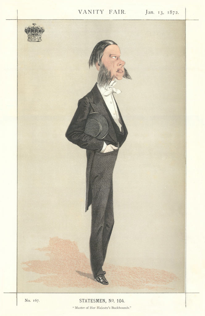 Associate Product VANITY FAIR SPY CARTOON Richard Boyle, 9th Earl of Cork 'Master of Her…' 1872