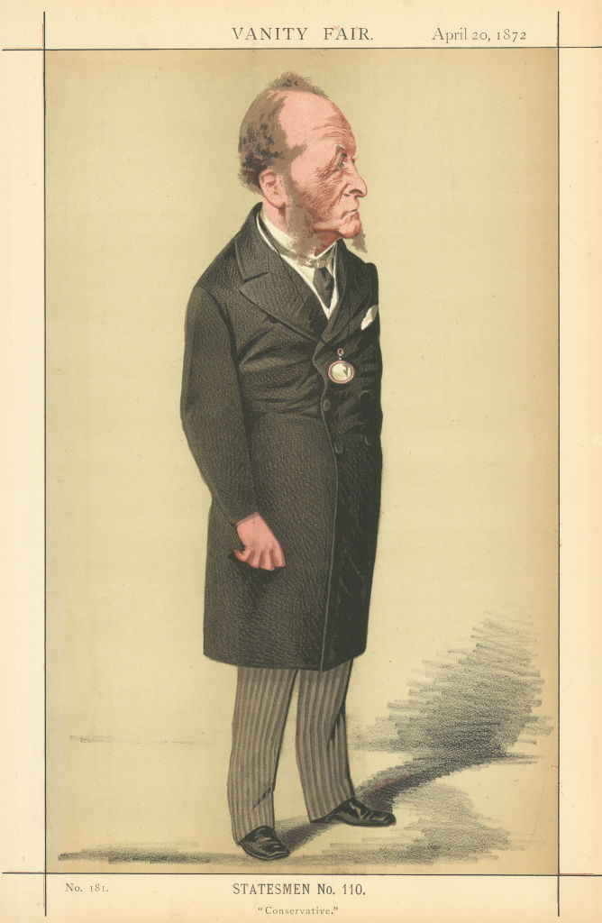 VANITY FAIR SPY CARTOON Gathorne Hardy 'Conservative' Yorks. By Cecioni 1872