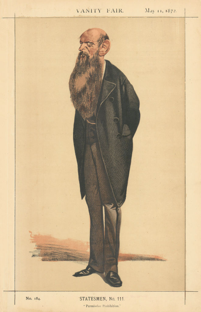 VANITY FAIR SPY CARTOON Sir Wilfrid Lawson, 'Permissive Prohibition' 1872