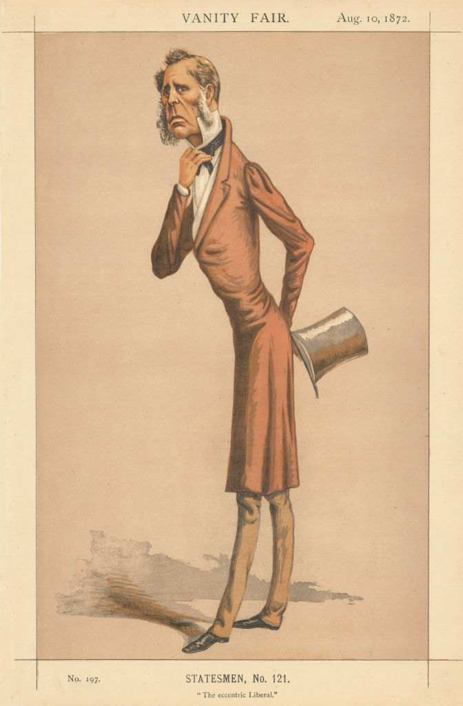 VANITY FAIR SPY CARTOON Edward Horsman 'the eccentric Liberal' Cumbs. Lyall 1872