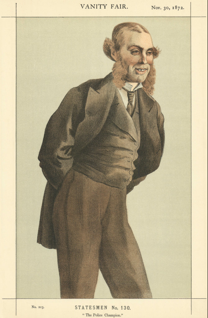 VANITY FAIR SPY CARTOON Roger Eykyn 'The Police Champion' Berks. Coidé 1872