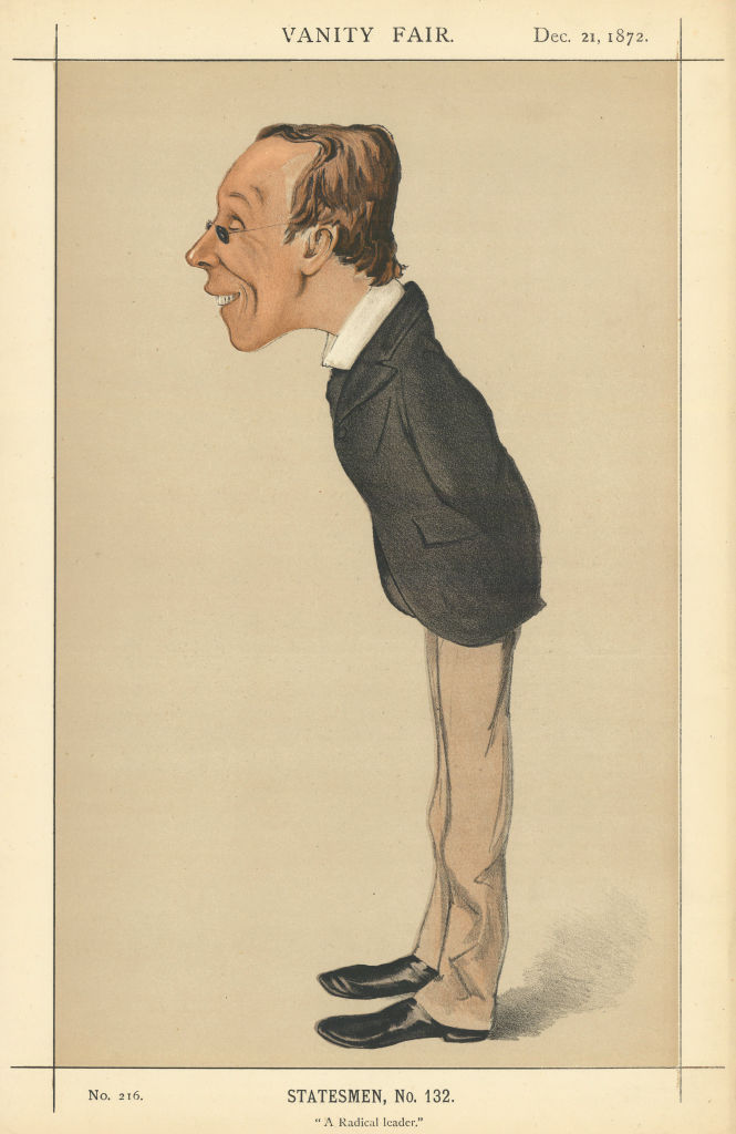 VANITY FAIR SPY CARTOON Henry Fawcett 'A Radical Leader' Sussex. Delfico 1872