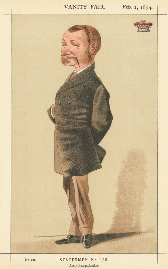 VANITY FAIR SPY CARTOON The Earl of Galloway 'Army reorganisation'. Delfico 1873