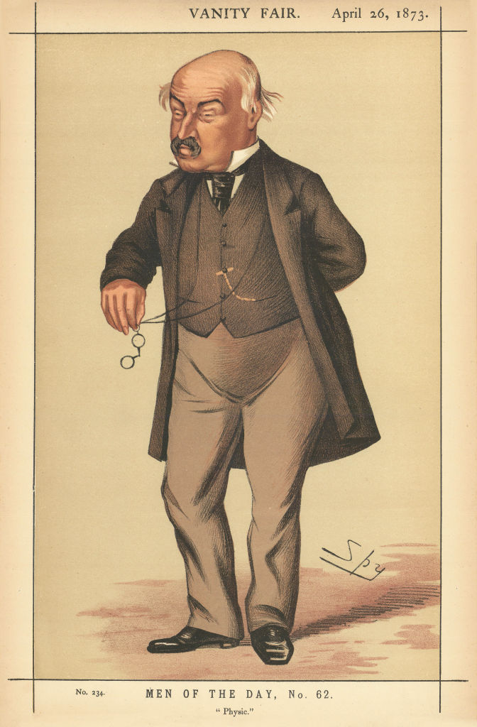 VANITY FAIR SPY CARTOON Sir William Jenner 'Physic' Doctor Medicine Typhoid 1873