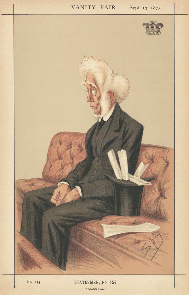 VANITY FAIR SPY CARTOON Lord Colonsay 'Scotch Law' Law 1873 old antique print