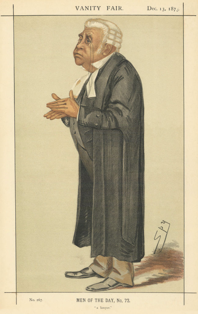 Associate Product VANITY FAIR SPY CARTOON Sjt John Humffreys Parry 'A lawyer' Law 1873 old print