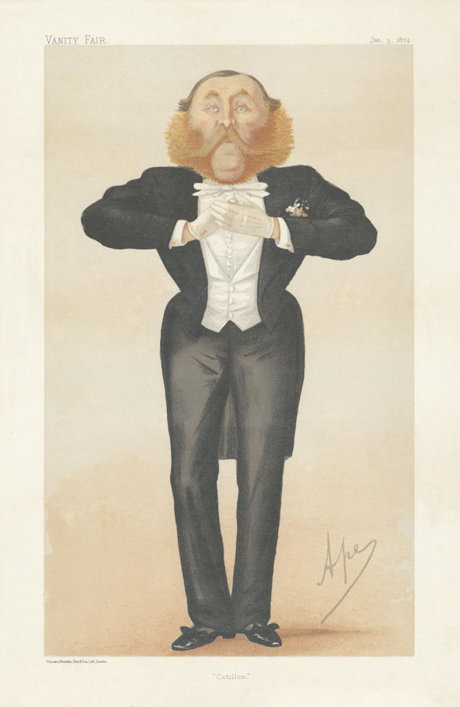 VANITY FAIR SPY CARTOON Augustus William Lumley-Savile 'Cotillon'. Ape 1874
