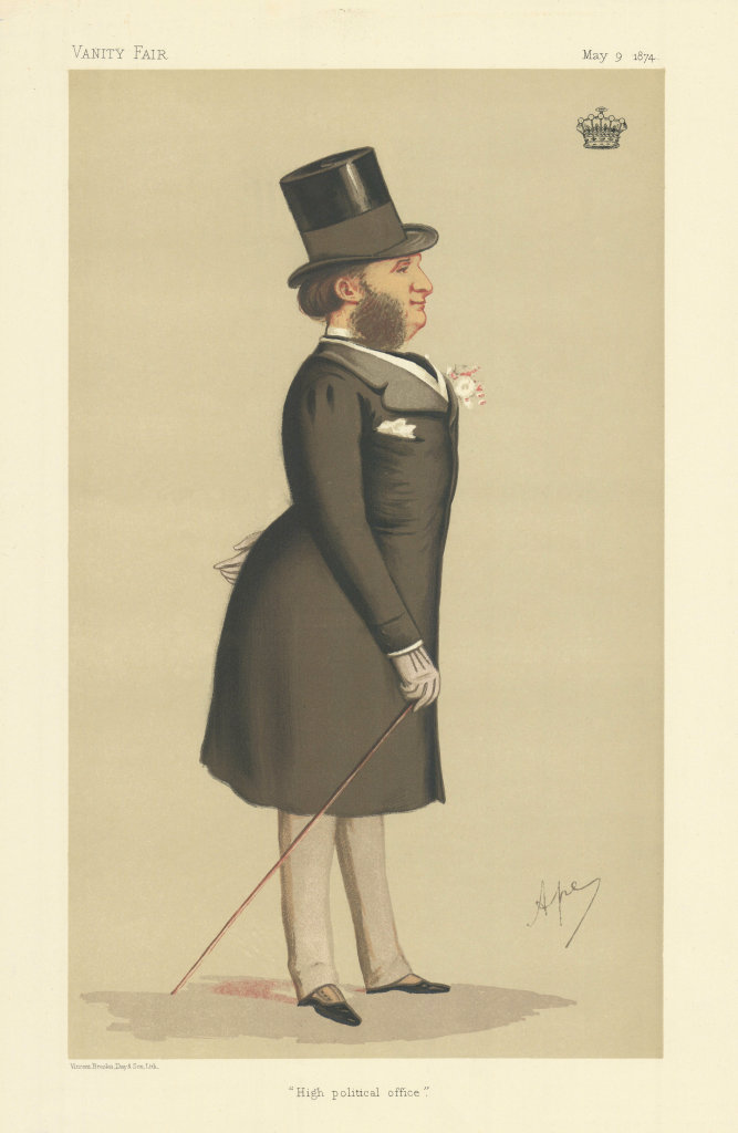 VANITY FAIR SPY CARTOON The Earl of Hardwicke 'High Political Office'. Ape 1874