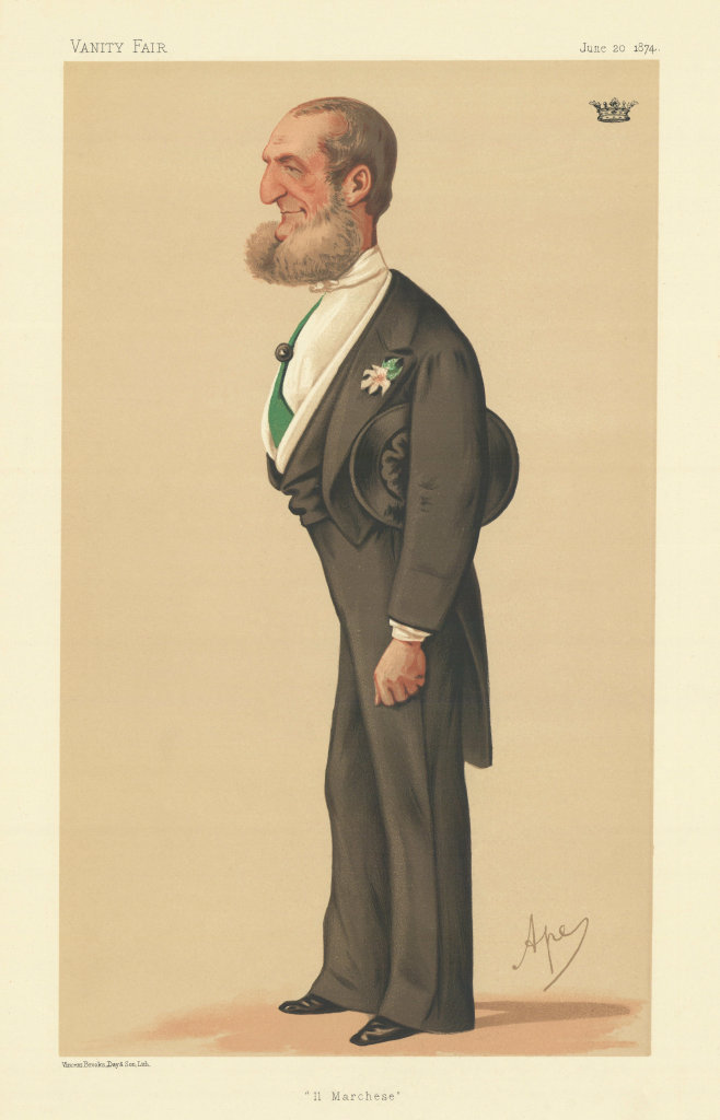 VANITY FAIR SPY CARTOON The Marquis D'Azeglio 'Il Marchese' Spain. Ape 1874