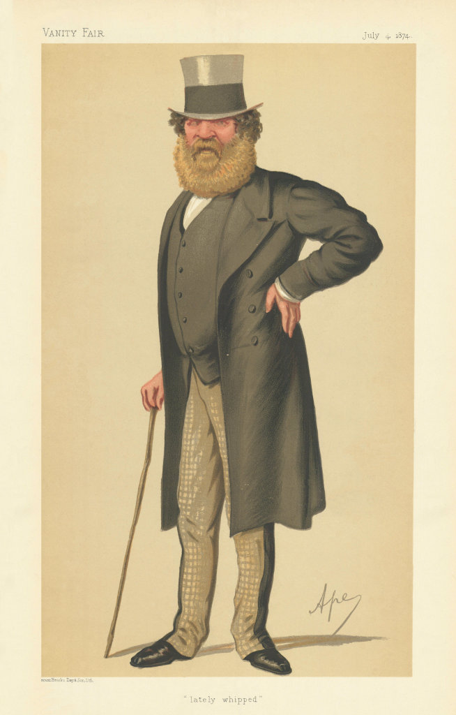 VANITY FAIR SPY CARTOON Col Thomas Edward Taylor 'Lately whipped' Ireland 1874