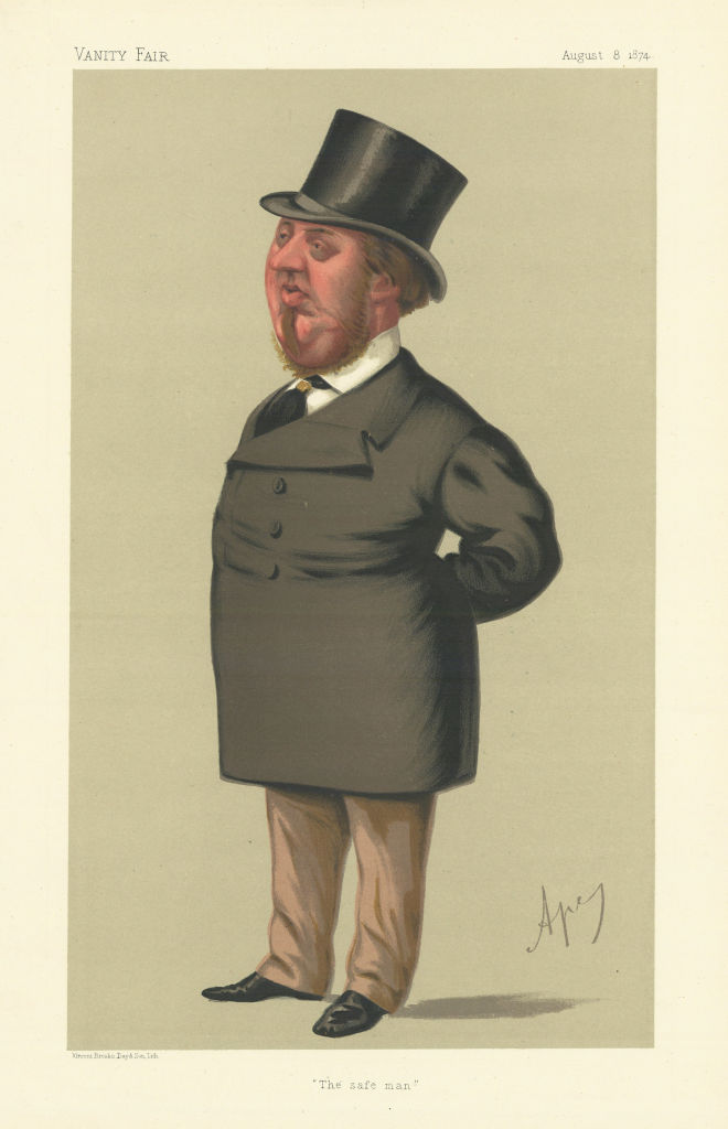 Associate Product VANITY FAIR SPY CARTOON George Sclater-Booth 'The safe man' Hants. Ape 1874