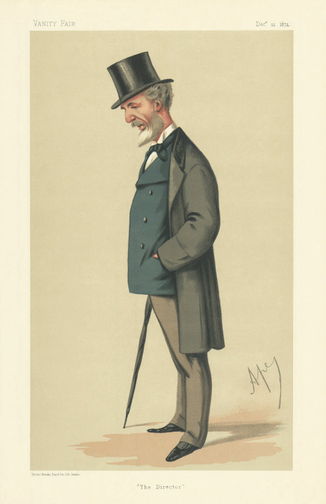 Associate Product VANITY FAIR SPY CARTOON Lord William Hay 'The Director' Business. By Ape 1874
