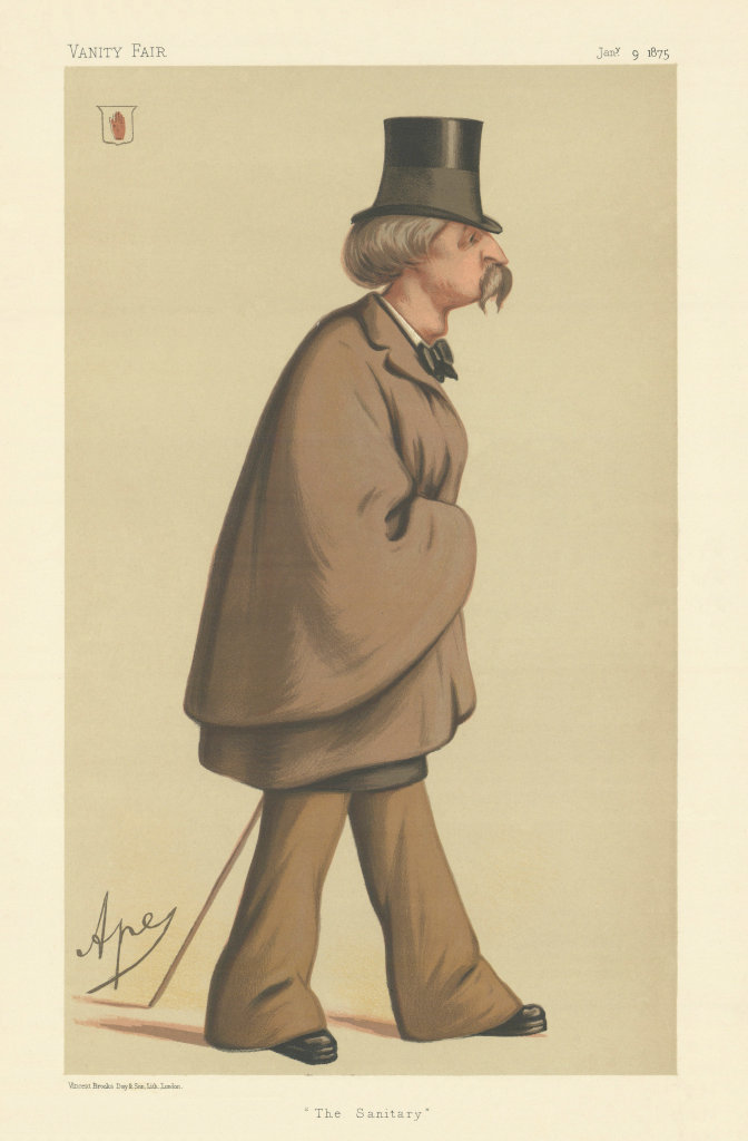 VANITY FAIR SPY CARTOON Sir William Augustus Fraser of Morar 'The Sanitary' 1875