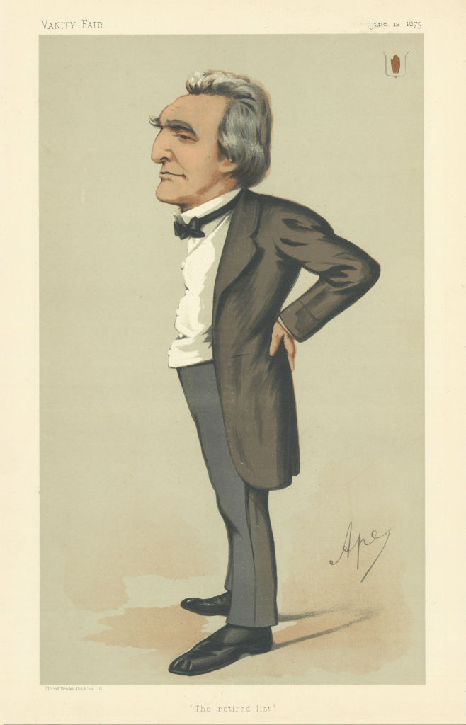 VANITY FAIR SPY CARTOON Sir John Charles Dalrymple Hay 'The retired list' 1875