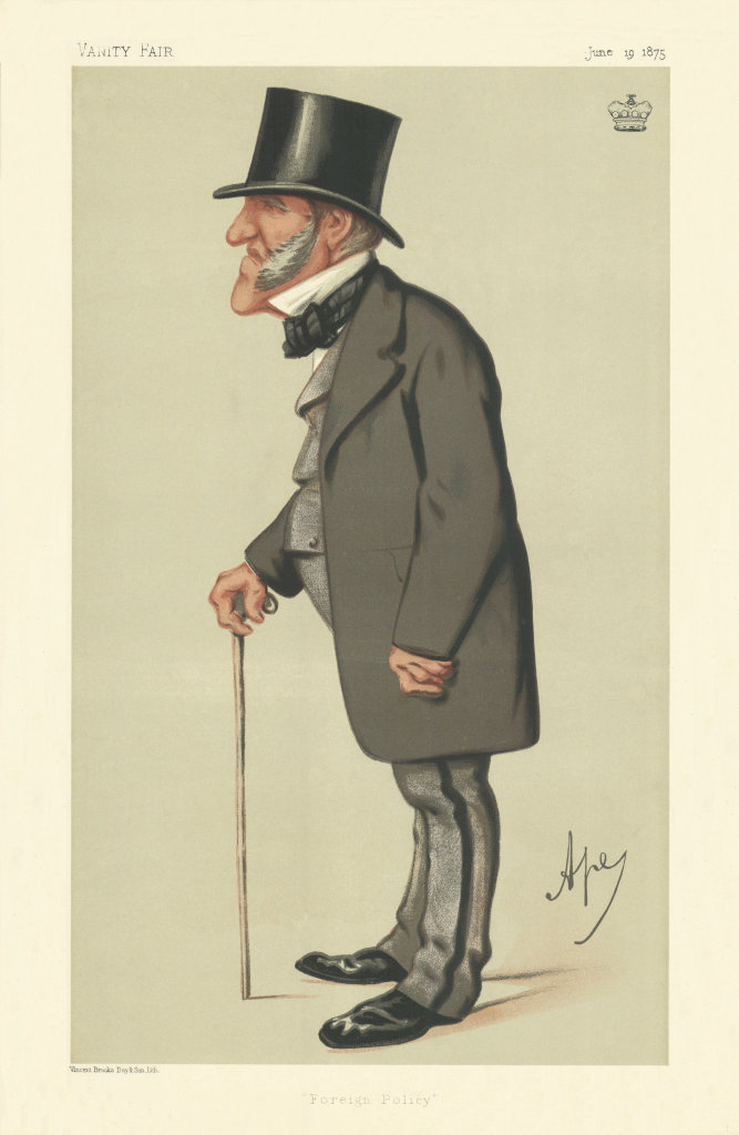 VANITY FAIR SPY CARTOON Lord Hammond 'Foreign Policy' Diplomats. By Ape 1875