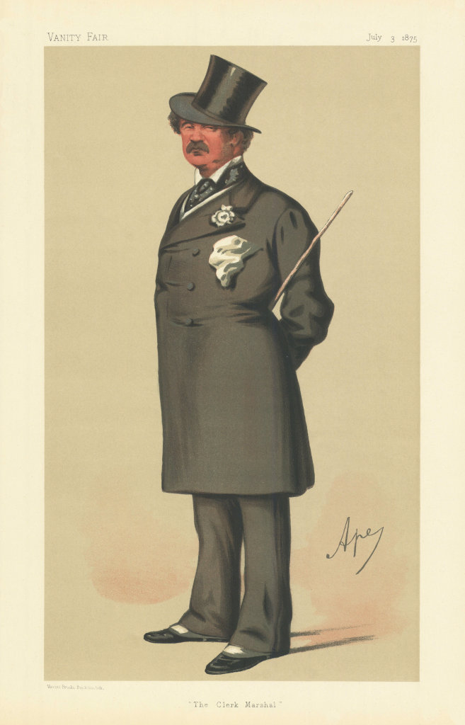 VANITY FAIR SPY CARTOON Maj-Gen Lord Alfred Henry Paget 'The Clerk Marshal' 1875