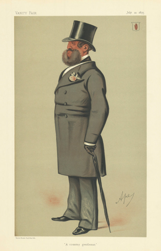 VANITY FAIR SPY CARTOON Sir Henry Josias Stracey 'A country gentleman' 1875