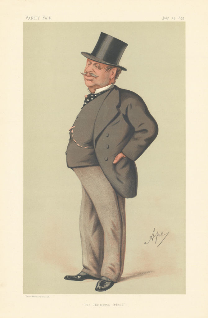 Associate Product VANITY FAIR SPY CARTOON Guildford Onslow 'The Claimant's Friend' Law. Ape 1875