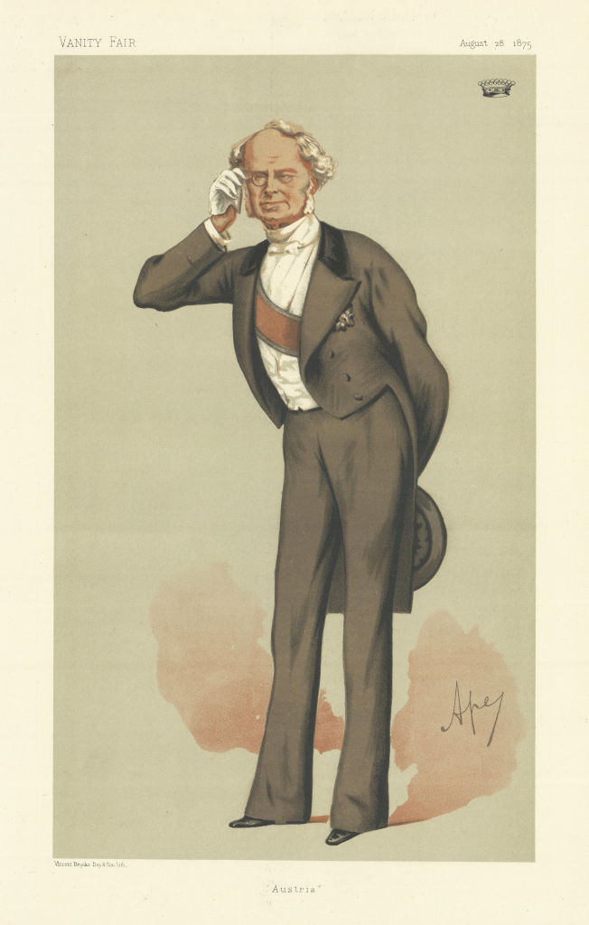 VANITY FAIR SPY CARTOON Frederick Ferdinand, Count Beust 'Austria' Diplomat 1875