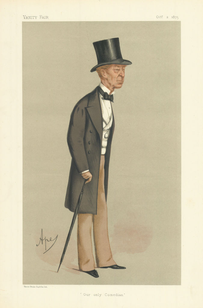VANITY FAIR SPY CARTOON Charles James Matthews 'Our only Comedian' Theatre 1875