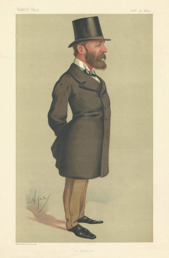 VANITY FAIR SPY CARTOON Lord John Hay 'An Admiral' Yorks. Ape 1875 old print