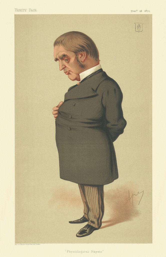 VANITY FAIR SPY CARTOON William Withey Gull 'Physiological Physic' Doctors 1875