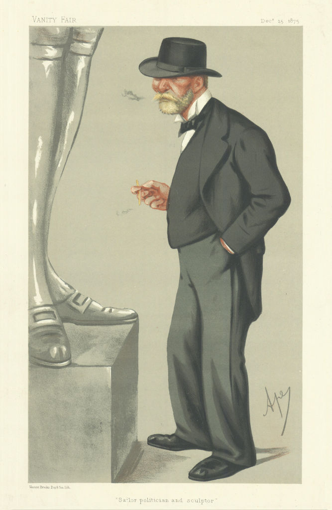 Associate Product VANITY FAIR SPY CARTOON Lord Clarence Paget 'Sailor politician & sculptor' 1875