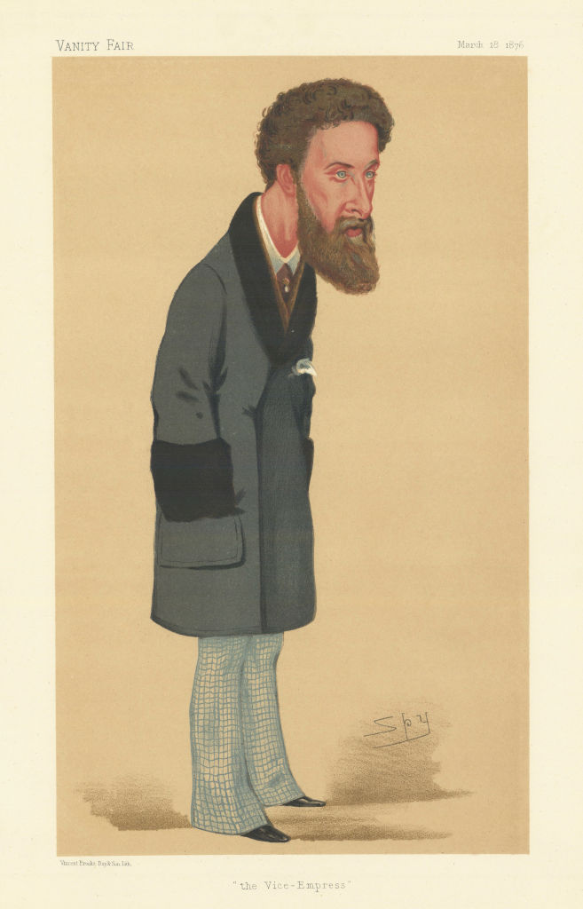 VANITY FAIR SPY CARTOON Lord Lytton 'the Vice-Empress' India 1876 old print