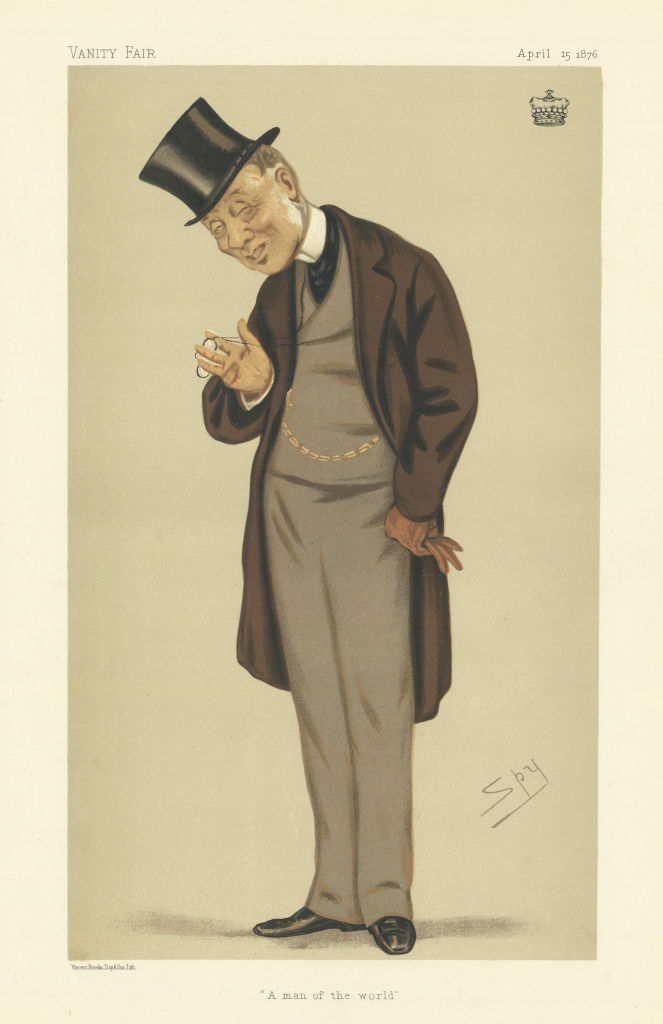 VANITY FAIR SPY CARTOON Viscount Torrington 'A man of the world' Devon 1876