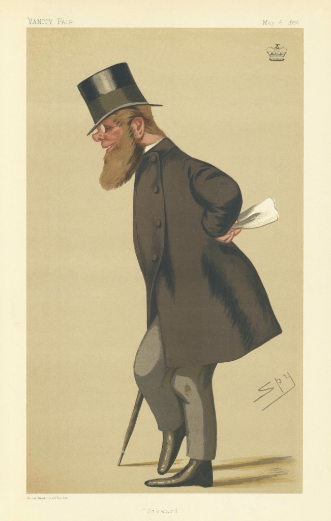 VANITY FAIR SPY CARTOON Viscount Midleton 'Steward' Ireland 1876 old print