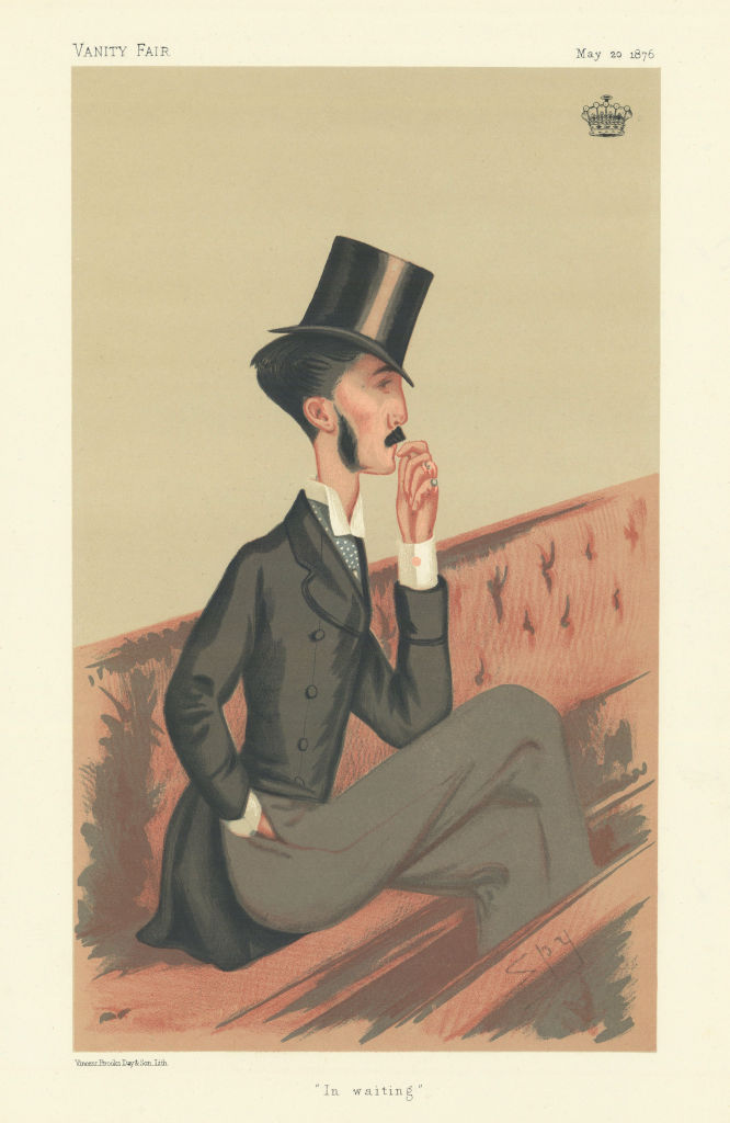 VANITY FAIR SPY CARTOON The Earl of Roden 'In waiting' Ireland 1876 old print