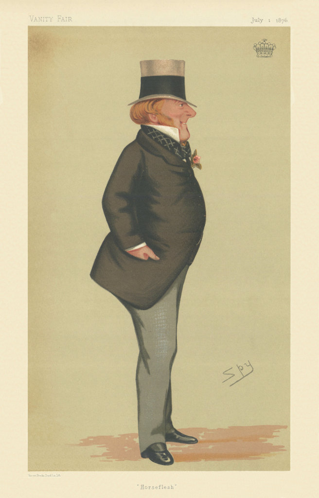 VANITY FAIR SPY CARTOON The Earl of Portsmouth 'Horseflesh' Hants 1876 print