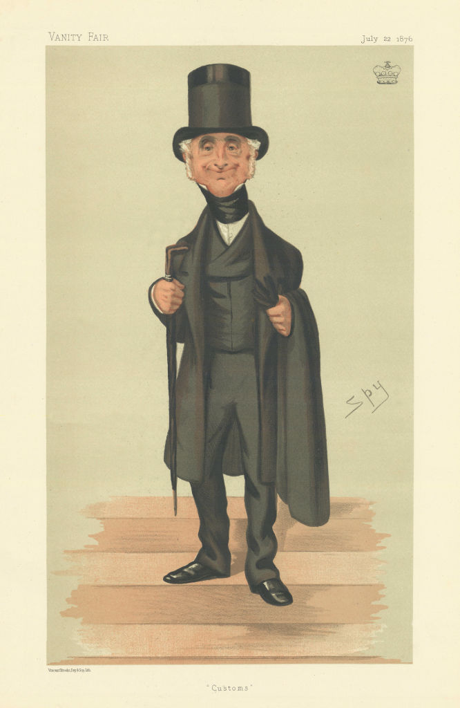 VANITY FAIR SPY CARTOON Thomas Fremantle, 1st Baron Cottesloe 'Customs' 1876