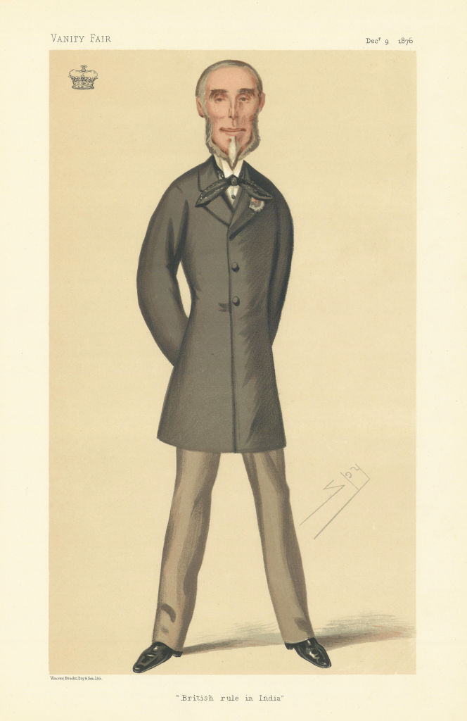 VANITY FAIR SPY CARTOON Earl of Northbrook 'British Rule in India' Banking 1876