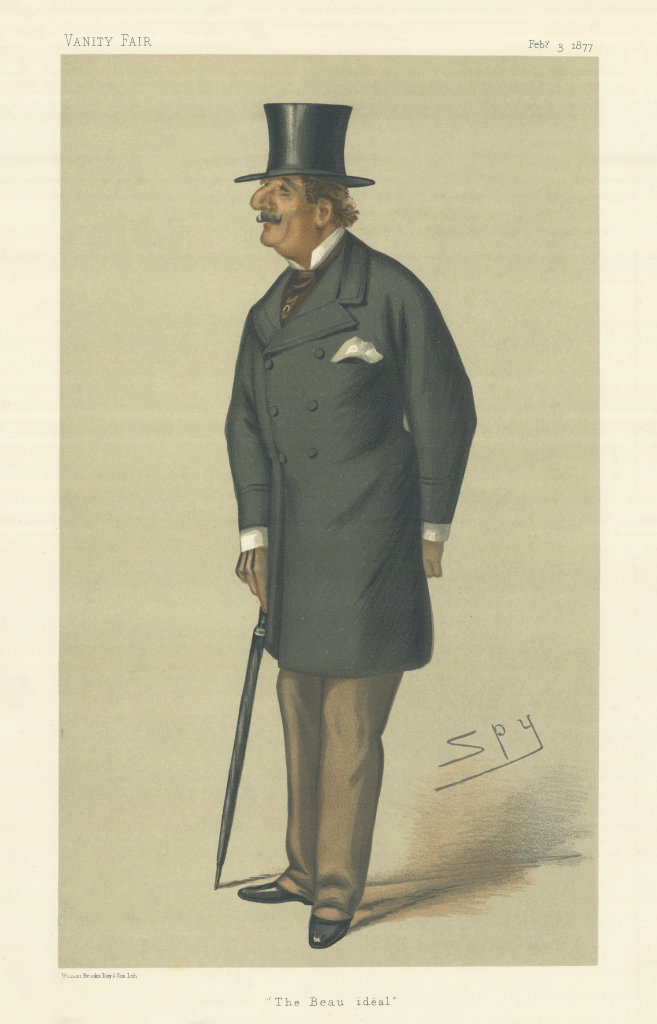 VANITY FAIR SPY CARTOON Lt-Gen Alfred Hastings Horsford 'The Beau ideal' 1877