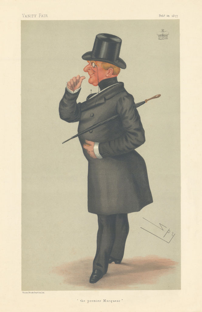 VANITY FAIR SPY CARTOON John Paulet, 'the premier Marquess' of Winchester 1877