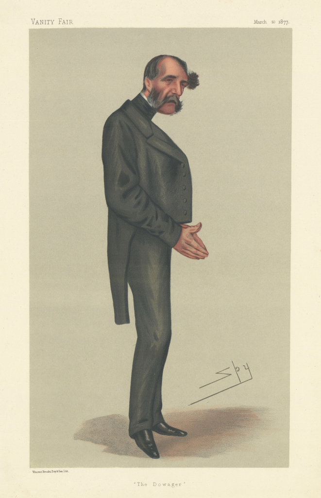 VANITY FAIR SPY CARTOON Lord Claud Hamilton 'The Dowager' Ireland 1877 print