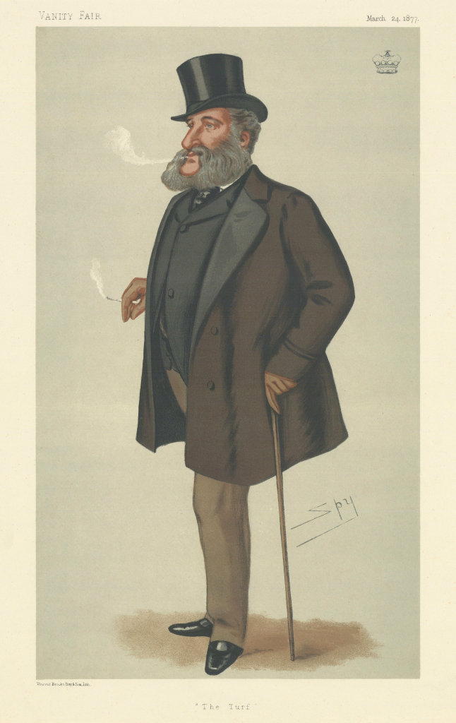 VANITY FAIR SPY CARTOON Dudley Wilmot Carleton, Lord Dorchester 'The Turf' 1877
