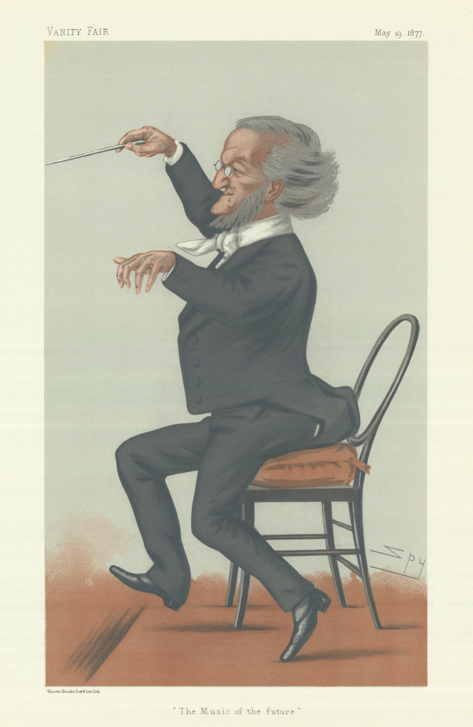 VANITY FAIR SPY CARTOON Richard Wagner 'The Music of the future'. Composer 1877